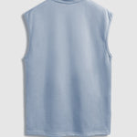 Men's Solid Suede Sleeveless Crew Neck T-Shirt Shorts Set