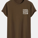 Cool Dads Club Print Cotton Arc Hem T-Shirt