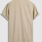 Men's Retro Corduroy Casual Short Sleeve Shirt Shorts Set