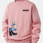 Rabbit Slogan Print Relax Fit Sweatshirt