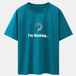 I'm Thinking Print Drop Shoulder Oversize T-Shirt