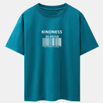 Kindness Barcode Print Drop Shoulder Oversize T-Shirt