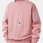 Astronaut On A Rope Print Relax Fit Sweatshirt