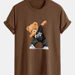Regular Fit Cool Bear Print Cotton T-Shirt