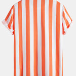 Stripe Print Button Up Shirt