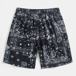 Paisley Print Button Up Shirt & Drawstring Swim Shorts