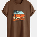Regular Fit Summer Holiday Print Cotton T-Shirt
