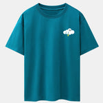 Thundercloud Print Drop Shoulder Oversize T-Shirt