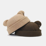 Adjustable Unisex Beanie Hat With Bear Ear Design