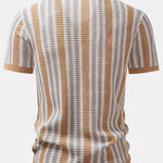 Stripe Eyelet Crochet Shirt & Straight Leg Linen Pants