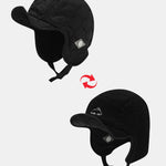 Winter Thickened Plush Warm Earflap Hat Reversible Design For Wearing On Both Sides