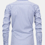Long Sleeve Plaid Button Up Shirt & Slim Fit Tapered Trousers