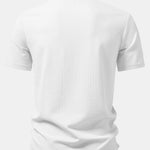 Ribbed Mock Neck T-Shirt & Drawstring Ribbed Shorts