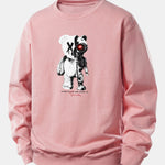 Robot Bear Print Relax Fit Sweatshirt