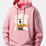Yawning Puppy Print Relax Fit Hoodie