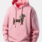 Headscarf Dachshund Print Relax Fit Hoodie
