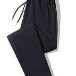 3 Pieces Solid Zipper Pocket Cotton Straight Leg Pants