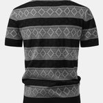 Rhombus Geometry Knitted Sweater T-Shirt