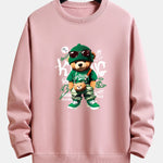 Graffiti Bear Print Relax Fit Sweatshirt