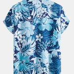 Musical Instrument Tropical Print Button Up Shirt & Swim Shorts