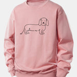 Dog Line Print Relax Fit Sweatshirt