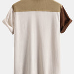 Colorblock Button Up Corduroy Shirt