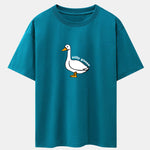 Silly Goose Print Drop Shoulder Oversize T-Shirt