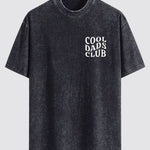 Cool Dads Club Print Washed Distressed Drop Shoulder T-Shirt