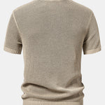 Eyelet Zip Up Knit Polo Shirt