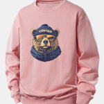 Chicago Sunglasses Bear Print Relax Fit Sweatshirt