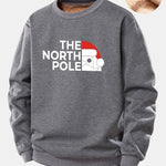 Santa Claus Slogan Print Teddy Fleece Lined Sweatshirt