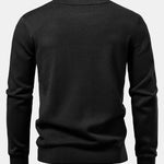Geometric Jacquard Mock Neck Sweater