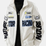 Icon Letter Embroidery Racing Jacket