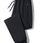 Solid Zipper Pocket Cotton Jogger Pants