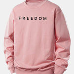Freedom American Flag Print Relax Fit Sweatshirt