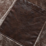 Faux Fur Lined Long Line PU Leather Coat