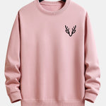 Head Deer Print Relax Fit Sweatshirt
