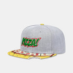 Take A Bite Of Pizza Shape Slogan Embroidery Baseball Cap
