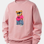 Hip Hop Bear Print Relax Fit Sweatshirt