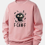 Crow Print Relax Fit Sweatshirt