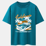 California Car Print Drop Shoulder Oversize T-Shirt