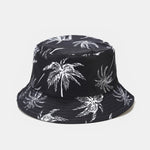 Double Side Reversible Palm Tree Pattern Bucket Hat
