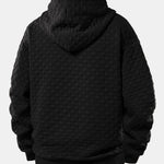 Relax Fit Checkerboard Jacquard Hoodie
