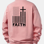 Freedom American Flag Print Relax Fit Sweatshirt