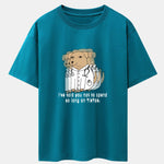 Funny Doctor Dog Print Drop Shoulder Oversize T-Shirt