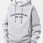 Los Angeles Print Drawstring Hoodie