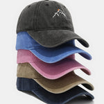 Mountain Embroidered Washed Distressed Baseball Cap