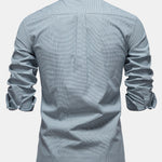 Cowboy Embroidery Cotton Houndstooth Button Up Shirt