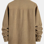 Teddy Lined Corduroy Button Up Overshirt