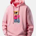 Hip Hop Bear Print Relax Fit Hoodie